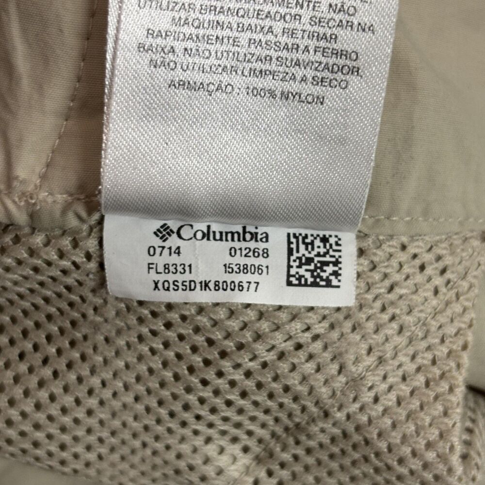 Columbia PFG Suncast Capri Pants Women's Small Khaki Hiking Travel Fishing UPF - Picture 9 of 9